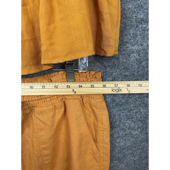 Loveriche Top & Short Set Size L 100% Rayon Burnt Orange Light Weight - Picture 2 of 9